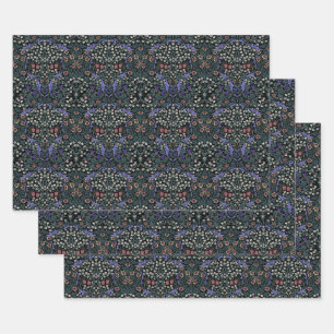 William Morris Blackthorn Victorian Wallpaper Wrapping Paper Sheet