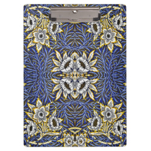 William Morris Blue and Gold Tulip Willow Design Clipboard