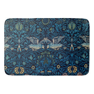 William Morris Blue Birds Floral Tapestry Classic Bath Mat