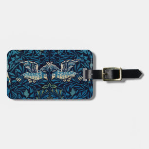 William Morris Blue Birds Floral Tapestry Classic Luggage Tag