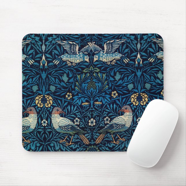 William Morris Blue Birds Floral Tapestry Classic Mouse Pad (With Mouse)