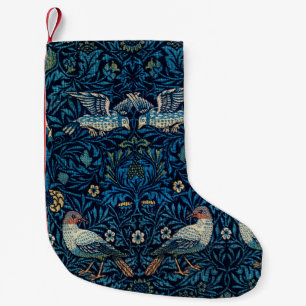 William Morris Blue Birds Floral Tapestry Classic Small Christmas Stocking