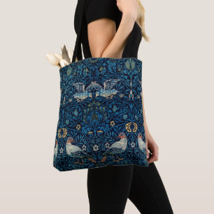 William Morris Blue Birds Floral Tapestry Classic Tote Bag