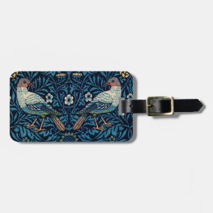 William Morris Blue Birds Tapestry Classic Luggage Tag