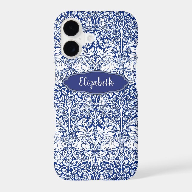 William Morris Blue Brother Rabbit Monogram (Back)