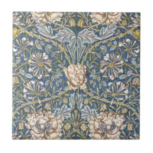 William Morris Blue Floral Tile