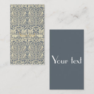 William Morris, Blue grey, pattern,art nouveau,vin Enclosure Card