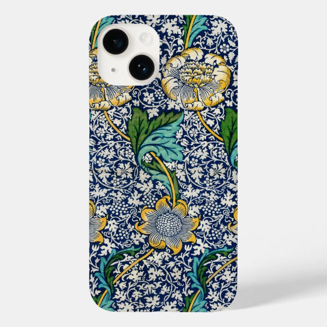William Morris blue Kennet iPhone 14 case  (Back)