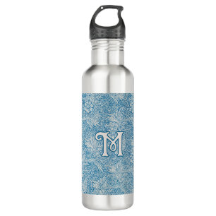 William Morris Blue Marigold Monogram 710 Ml Water Bottle