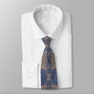 William * Morris Blue Tulip and Willow Flowers Tie