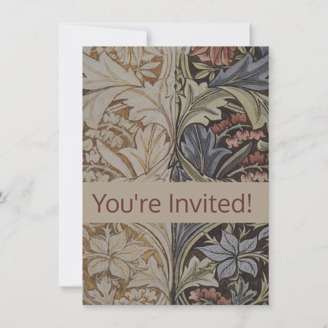 William Morris Bluebell Tapestry Botanical Classic Invitation (Front)