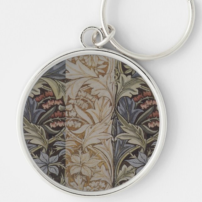 William Morris Bluebell Tapestry Botanical Classic Key Ring (Front)