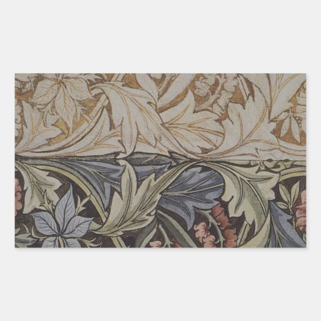 William Morris Bluebell Tapestry Botanical Classic Rectangular Sticker (Front)