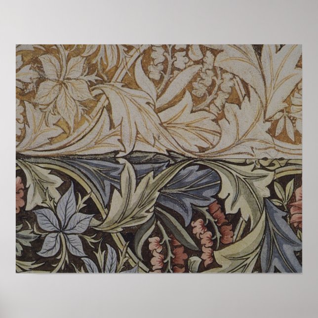William Morris Bluebell Tapestry Design Poster (Front)