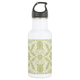 William Morris Borage vintage soft green damask 532 Ml Water Bottle