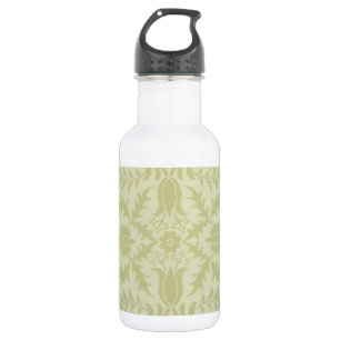 William Morris Borage vintage soft green damask 532 Ml Water Bottle