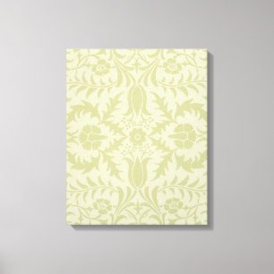 William Morris Borage vintage soft green damask Canvas Print