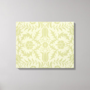 William Morris Borage vintage soft green damask Canvas Print