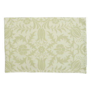 William Morris Borage vintage soft green damask Pillowcase