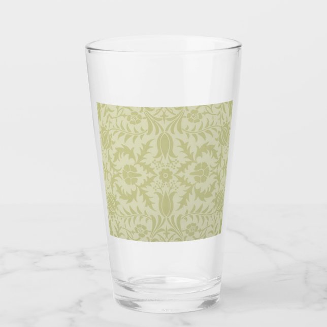 William Morris Borage Wedding Soft Green Glass (Front)