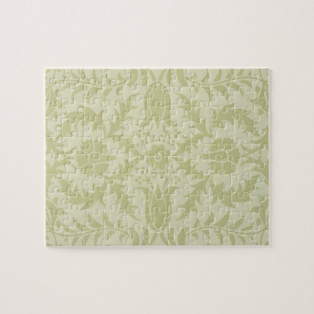 William Morris Borage Wedding Soft Green Jigsaw Puzzle (Horizontal)