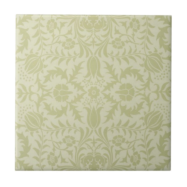 William Morris Borage Wedding Soft Green Tile (Front)