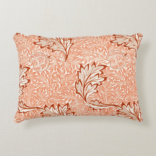 William Morris Botanical Apple Design Decorative Cushion (Front)