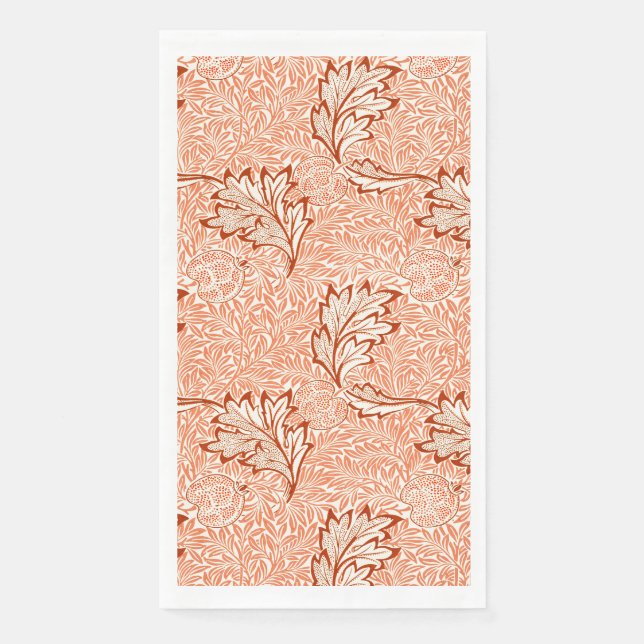 William Morris Botanical Apple Design Napkin (Front)