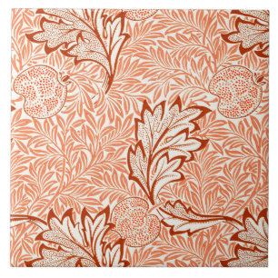 William Morris Botanical Apple Design Tile