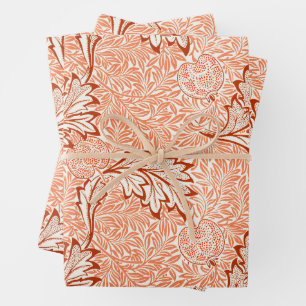 William Morris Botanical Apple Design Wrapping Paper Sheet