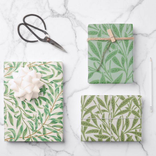 William Morris botanical bundle mix Wrapping Paper Sheet (Front)
