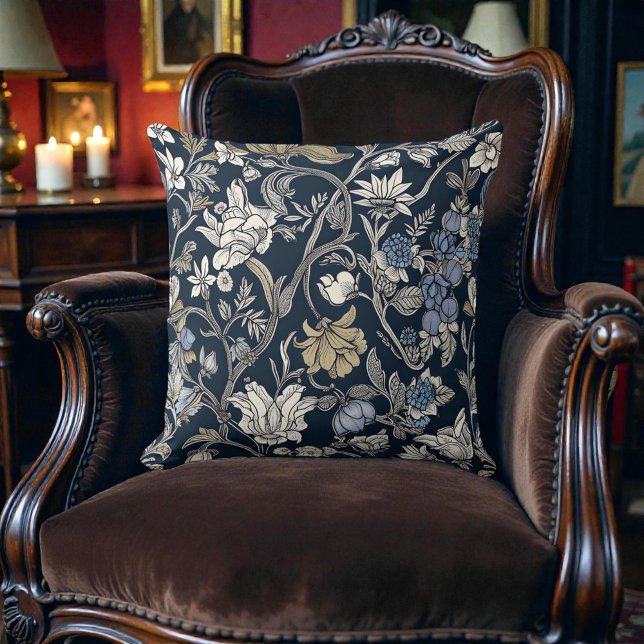 William Morris Botanical Damask Pattern Cushion (Creator Uploaded)