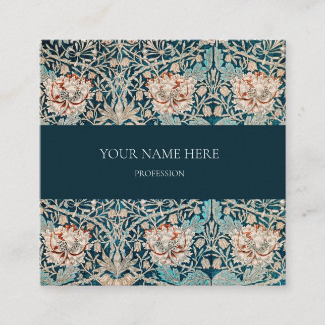 WILLIAM MORRIS BOTANICAL PATTERN BUSINESS CARD (Front)