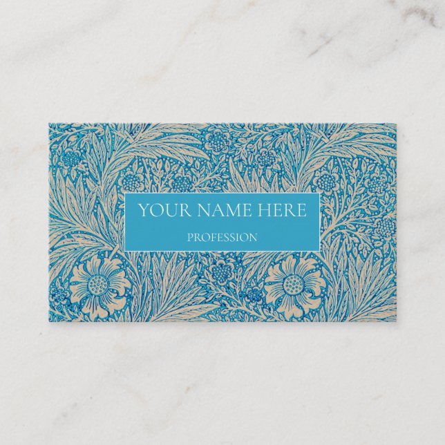 WILLIAM MORRIS BOTANICAL PATTERN BUSINESS CARD (Front)