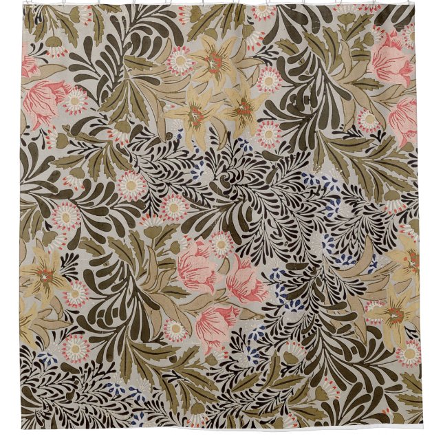 William Morris Bower Pattern Shower Curtain (Front)