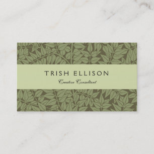 William Morris Branch Art Nouveau Classic Design Business Card