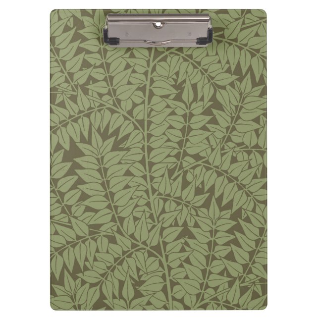 William Morris Branch Art Nouveau Classic Design Clipboard (Front)