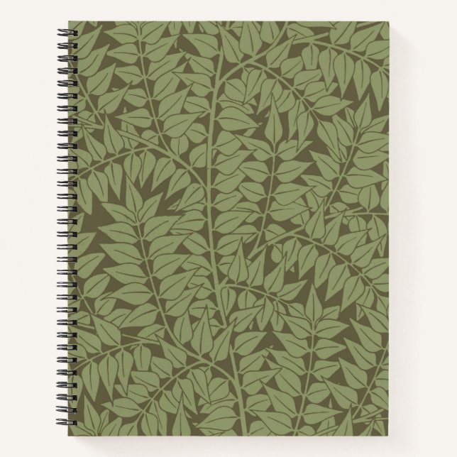 William Morris Branch Leaves Wallpaper Notebook (Front)