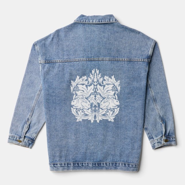 William Morris Brer Rabbit Pattern  Denim Jacket (Back)