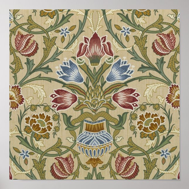 William Morris Brocade Floral Pattern Poster (Front)