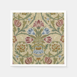 William Morris Brocade Floral Wallpaper Pattern Napkin