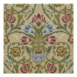 William Morris Brocade Floral Wallpaper Pattern Poster