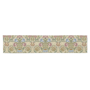 William Morris Brocade Floral Wallpaper Pattern Short Table Runner