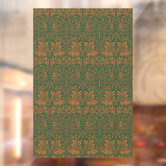 William Morris Brother Rabbit Amber Black Pattern (Sheet 2)