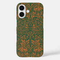 William Morris Brother Rabbit Amber Black Pattern
