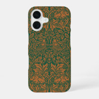 William Morris Brother Rabbit Amber Black Pattern
