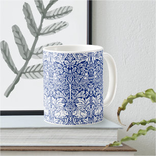 William Morris Brother Rabbit Blue Vintage Pattern Coffee Mug