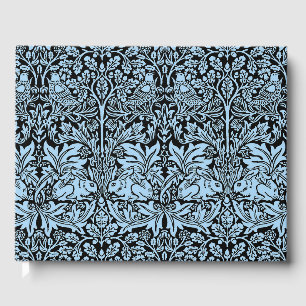 William Morris Brother Rabbit Light Blue Black Guest Book