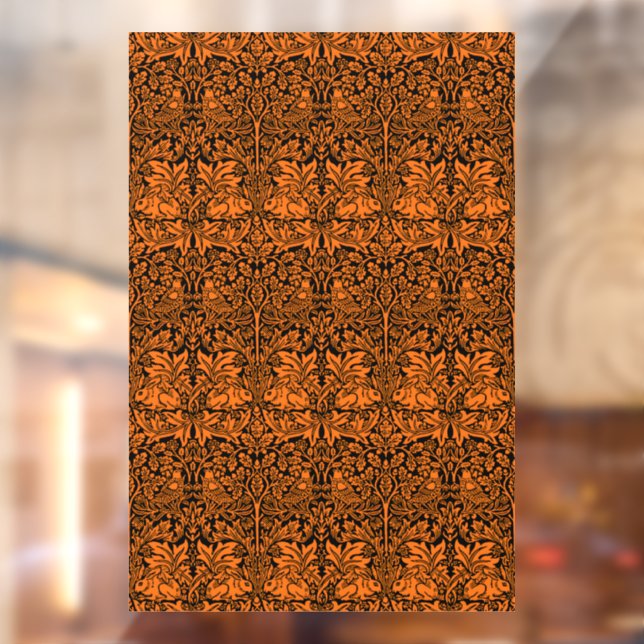 William Morris Brother Rabbit Rust Black Pattern (Sheet 2)