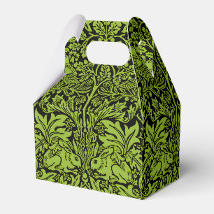 William Morris Brother Rabbit Sage Green Black Favour Box